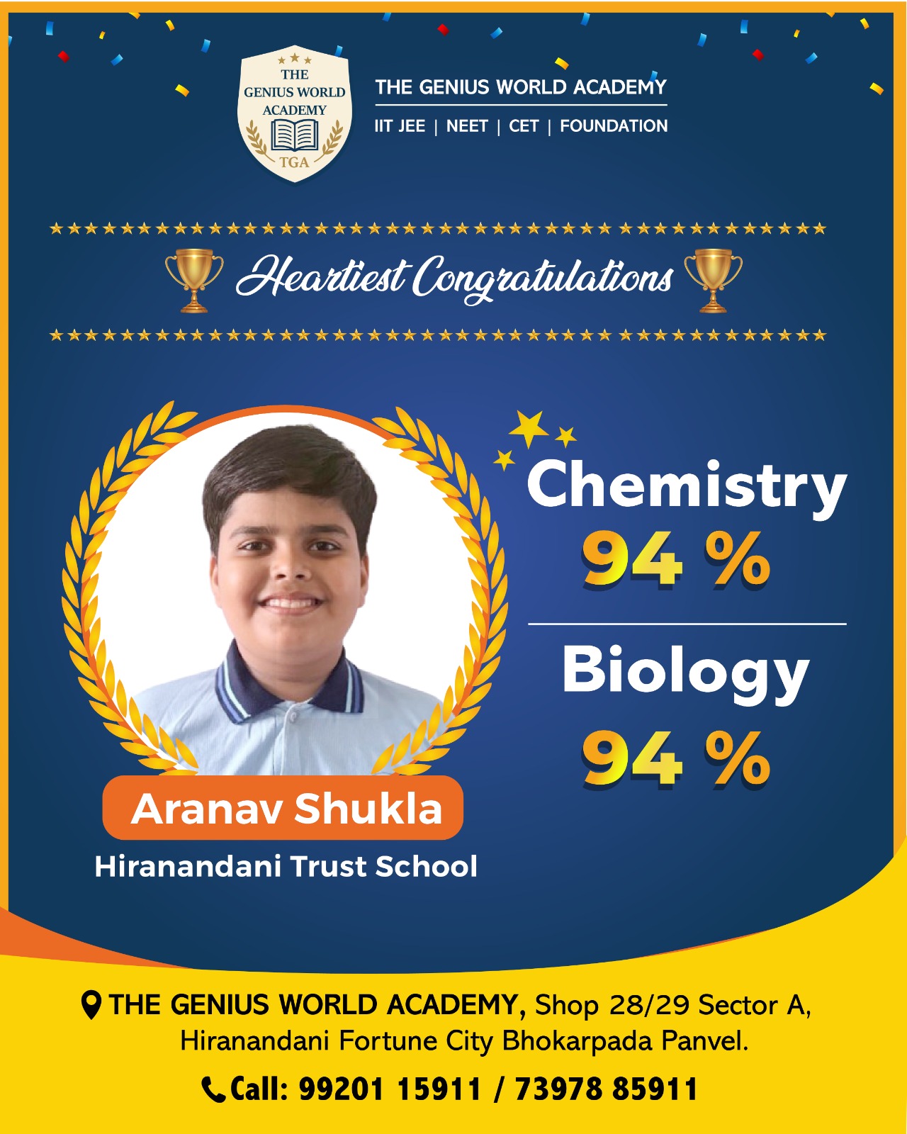 Aarnav Shukla - Top Achiever