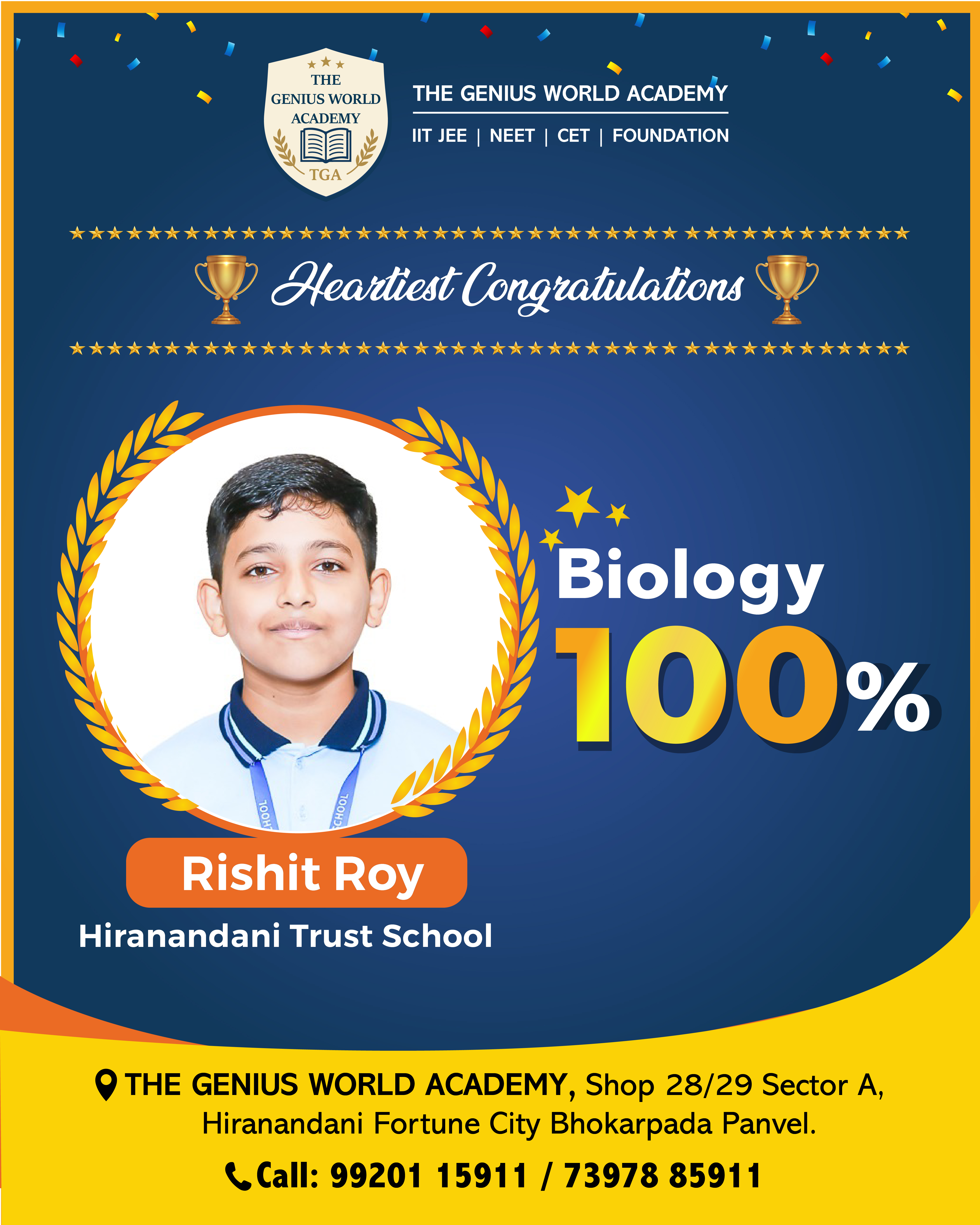 Rishit Raj - Top Achiever