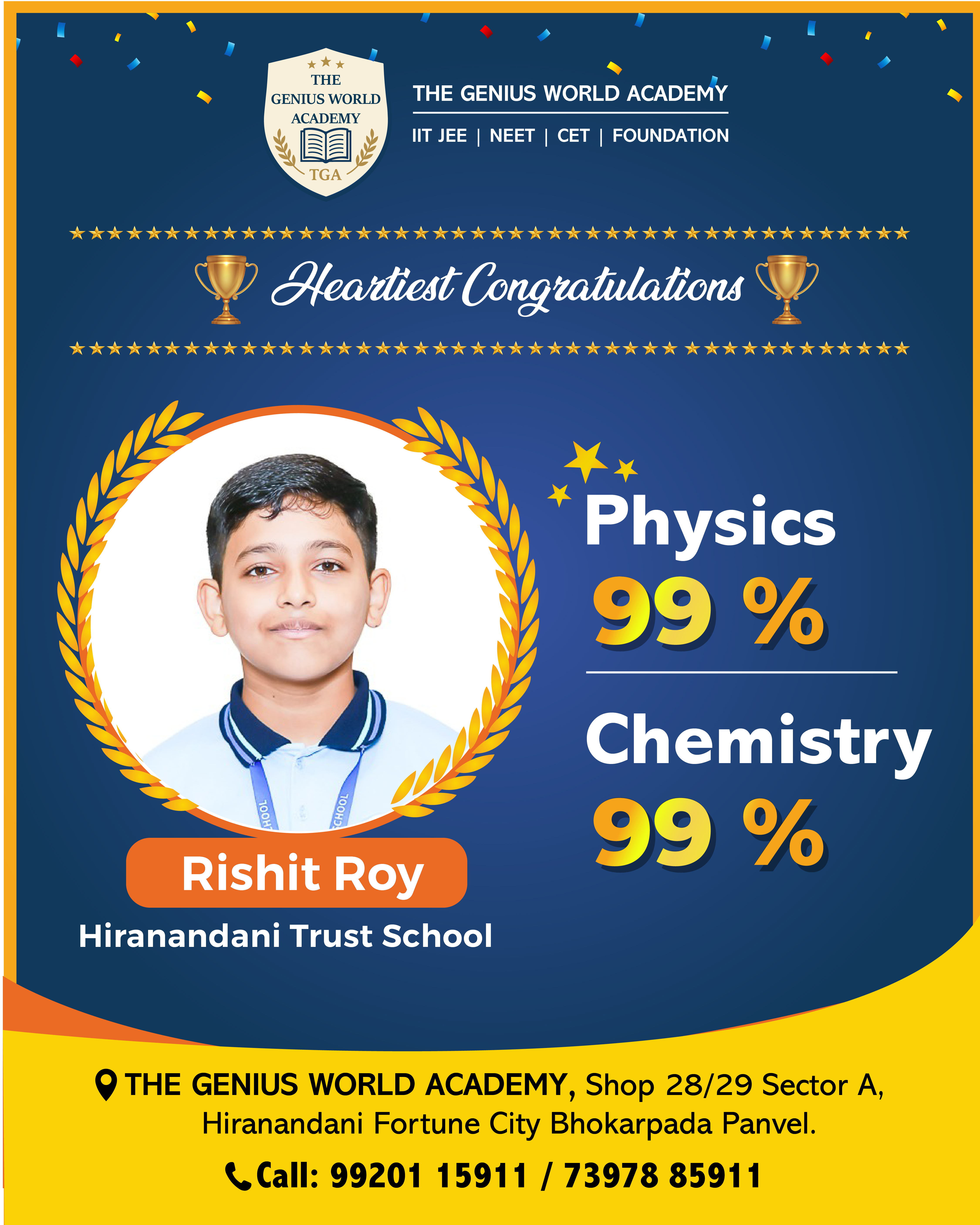 Rishit Raj - Top Achiever