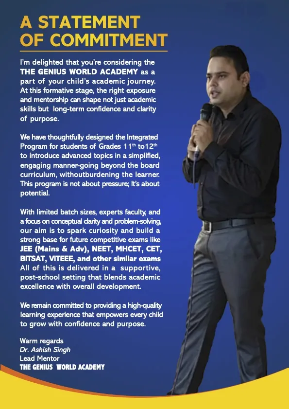 Message from the Founder of The Genius World Academy